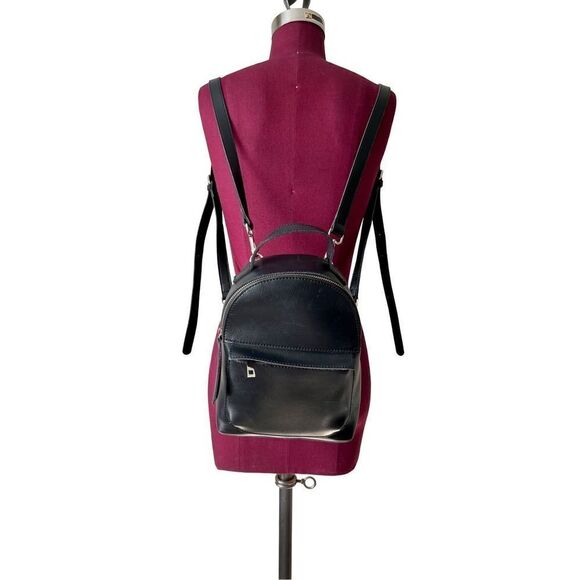 Brandy Melville Black Mini Leather Backpack - Picture 7 of 14